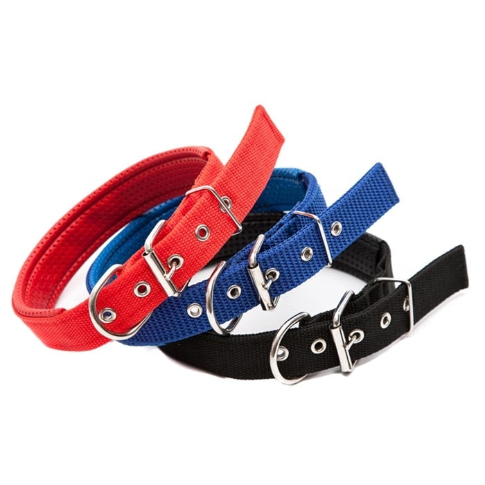 Foam Cotton  Polyester Pet Collars Pet Neck Strap Dog Neckband Cats Dogs Collars, 1.5cm x 39cm(Blue)