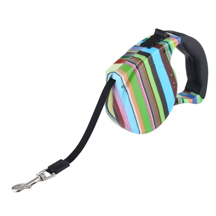 5m Easy Operation Retractable Flexible Dog Leash(Color Strip Style )
