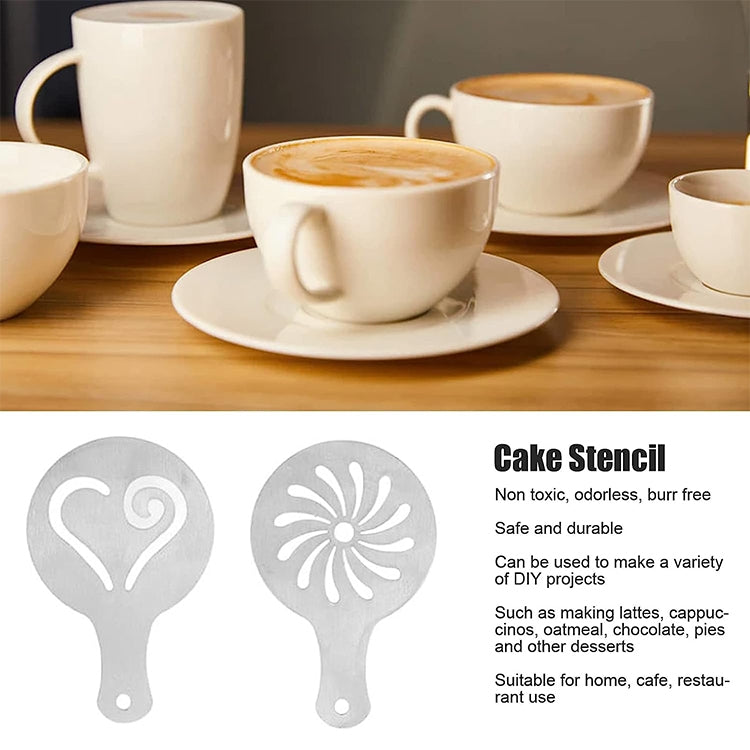 4 in 1 Cappuccino Mold / Fancy Coffee Mold / Coffee Mold (Silver)