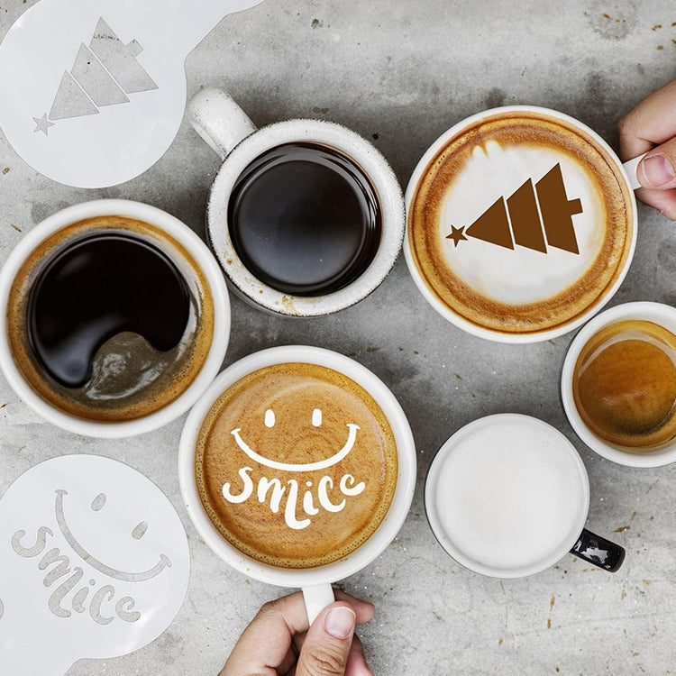 4 in 1 Cappuccino Mold / Fancy Coffee Mold / Coffee Mold (Silver)