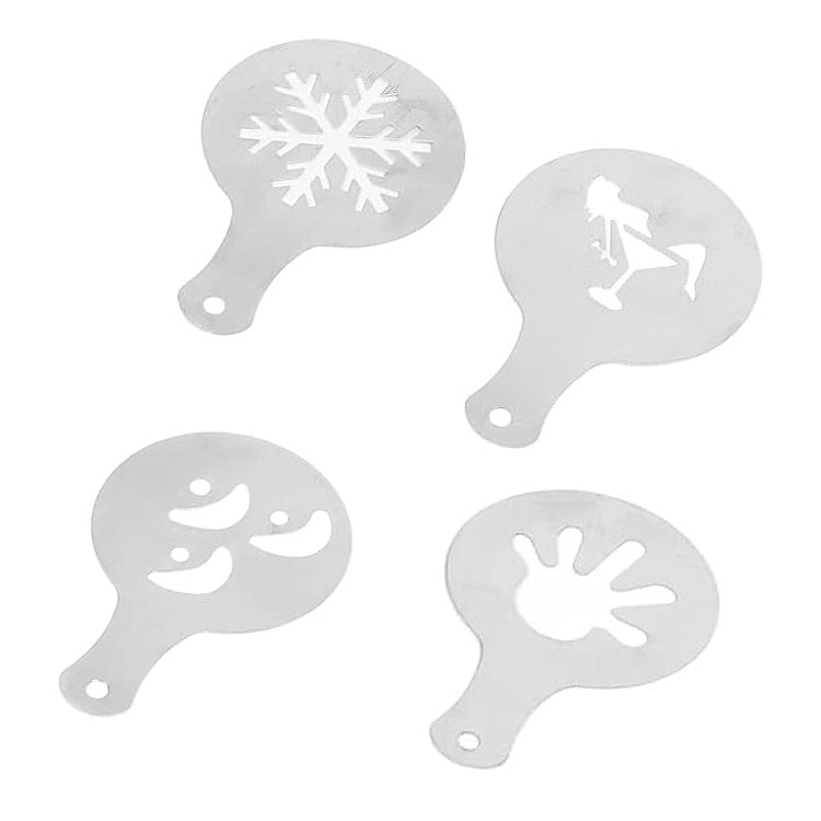 4 in 1 Cappuccino Mold / Fancy Coffee Mold / Coffee Mold(Silver)