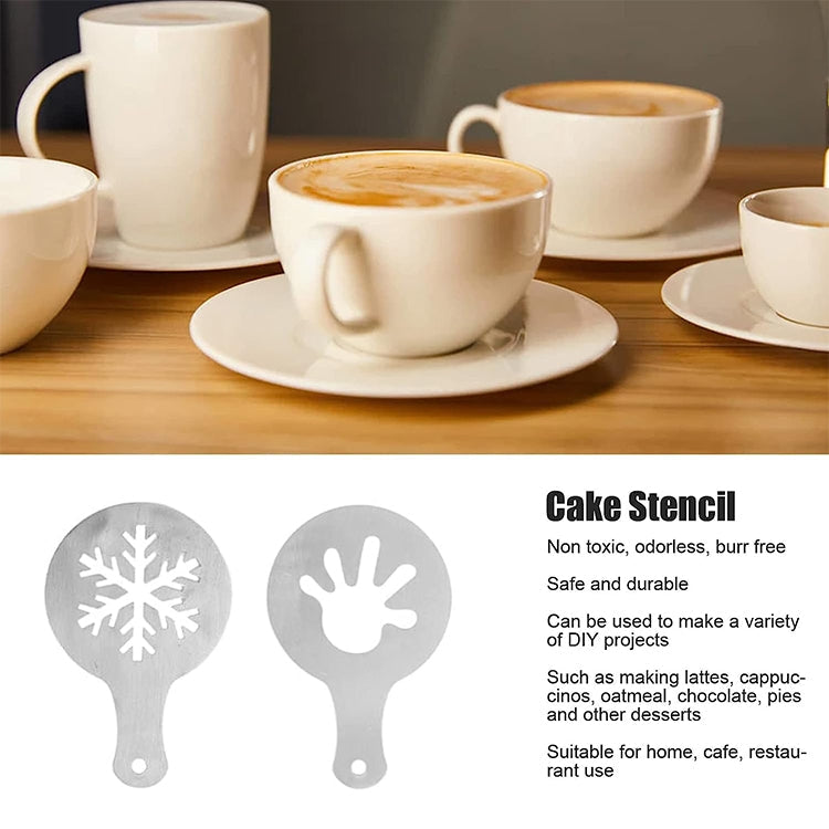 4 in 1 Cappuccino Mold / Fancy Coffee Mold / Coffee Mold(Silver)