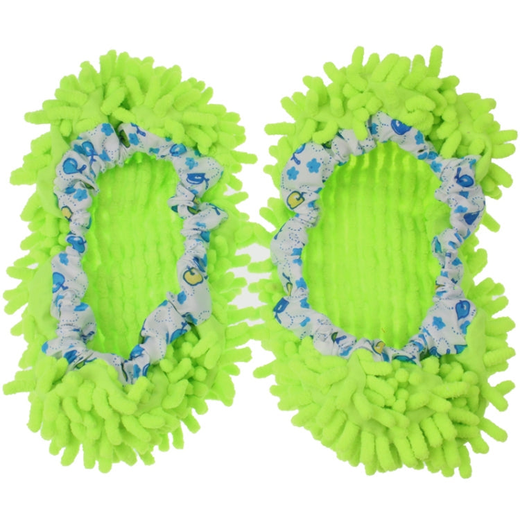 Pair of Multifunction Cleaning Slipper Cover Mop Floor Clean Shoes Covers(Green)