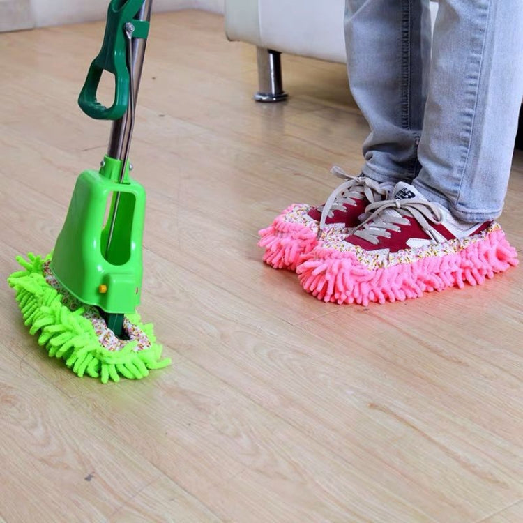 Pair of Multifunction Cleaning Slipper Cover Mop Floor Clean Shoes Covers(Green)