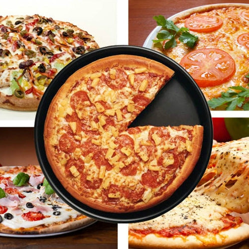 6 inch Round Non-stick Pizza Pan Baking Cooking Oven Tray, Size: 16.5(D) x 2.2cm(H)