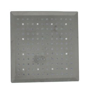 Square Temperature Sensor 3-Color (Blue / Pink / Red) LED Showerhead(Silver)