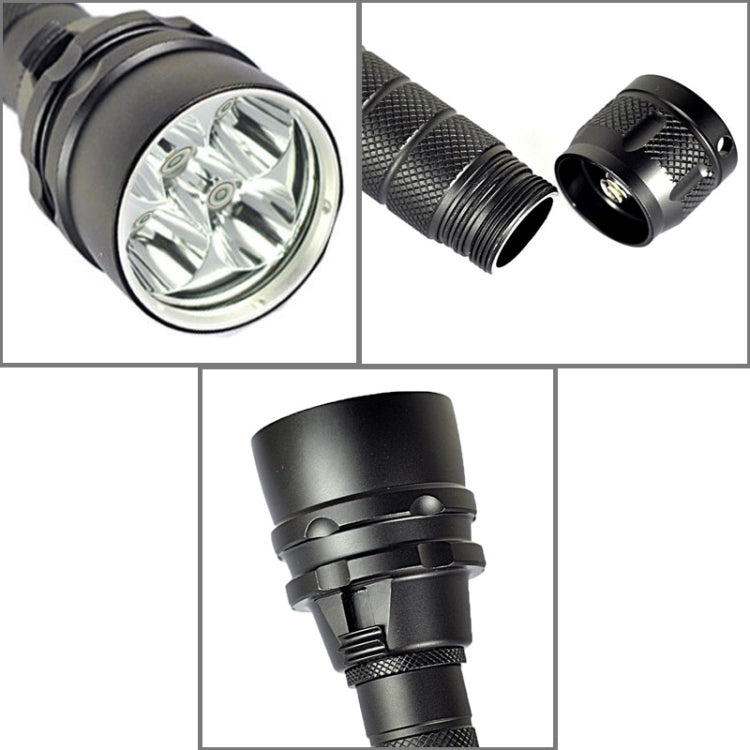 5 x XPE 15W Diving Flashlight, 5000 LM UV Purple Light, Diving Depth: 150m (Black)
