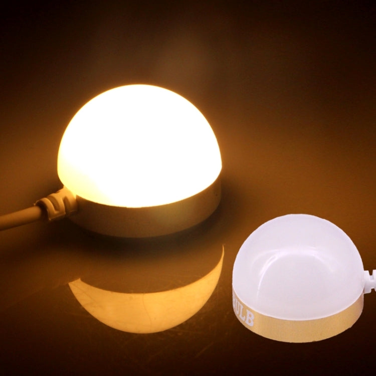 2W Dimmable USB LED Light Bulb with Magnetic, USB-2W-WW 5V 140-150Lumens 6 LED