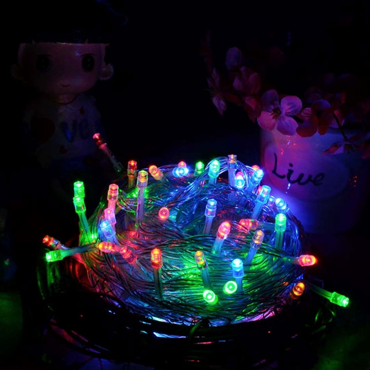 Waterproof  String Light, Length: 10m, 100 LED RGB Light with Controller, Flashing / Fading / Chasing Effect, AC 220V, EU Plug