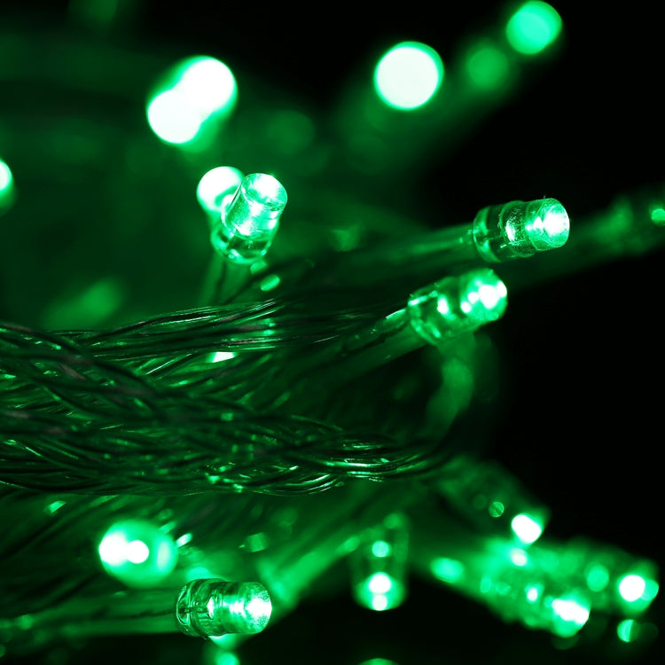 Waterproof  String Light, Length: 10m, 100 LED Light with Controller, Flashing / Fading / Chasing Effect, AC 220V, EU Plug(Green Light)