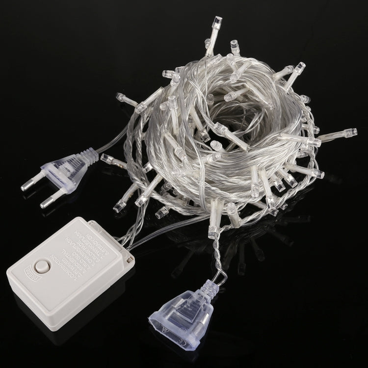Waterproof  String Light, Length: 10m, 100 LED Light with Controller, Flashing / Fading / Chasing Effect, AC 220V, EU Plug(Red Light)
