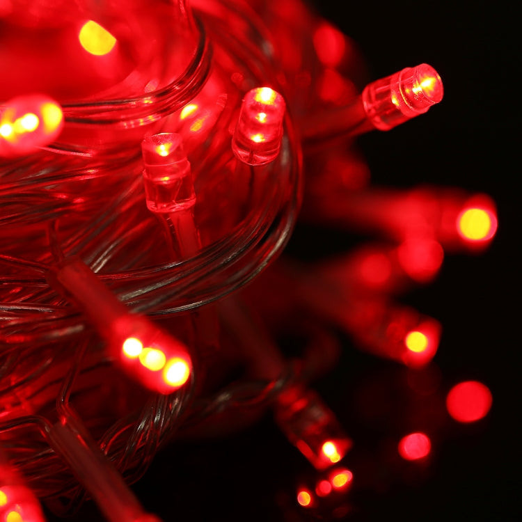 Waterproof  String Light, Length: 10m, 100 LED Light with Controller, Flashing / Fading / Chasing Effect, AC 220V, EU Plug(Red Light)