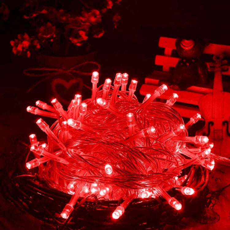 Waterproof  String Light, Length: 10m, 100 LED Light with Controller, Flashing / Fading / Chasing Effect, AC 220V, EU Plug(Red Light)