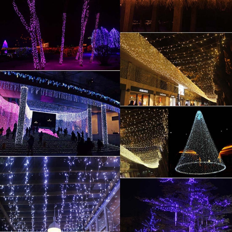 Waterproof  String Light, Length: 10m, 100 LED Light with Controller, Flashing / Fading / Chasing Effect, AC 220V, EU Plug(Green Light)