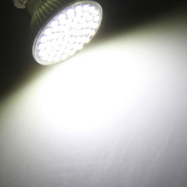 MR16 4.5W LED Spotlight Lamp Bulb, 60 LED 3528 SMD, White Light, AC 220V