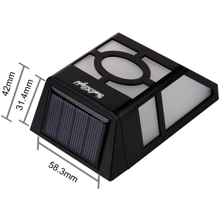 Outdoor High Power 0.2W Solar Lantern Light, 2 LED  Fence Lamp Solar Wall Mounted Light