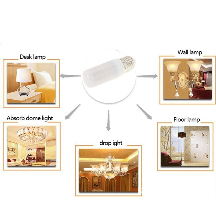E14 6.5W 560LM Corn Light Bulb, 60 LED SMD 5730, White Light, AC 220-240V