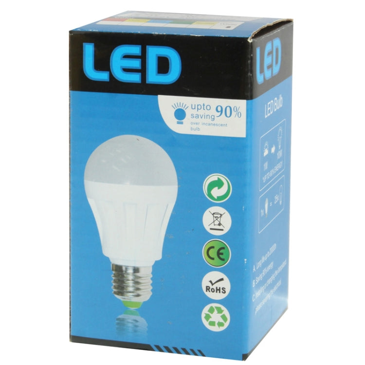 E27 3W  Energy Saving Light Bulb, 270LM, 6000-6500K White Light, AC 220V