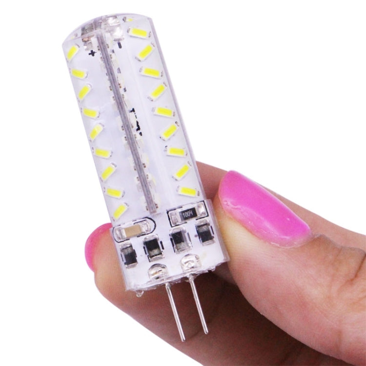 G4 3.5W 200-230LM  Corn Light Bulb, 72 LED SMD 3014, White Light, Adjustable Brightness, AC 220V