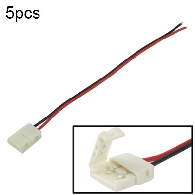 5pcs 10mm PCB FPC Connector Adapter for SMD 5050 LED Stripe Light, Length: 16cm