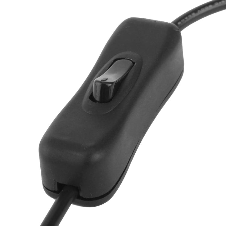 5.5 x 2.1mm Female to 2x Male DC Power Cable Connector with Switch for LED Strip, Length: 30cm(Black)