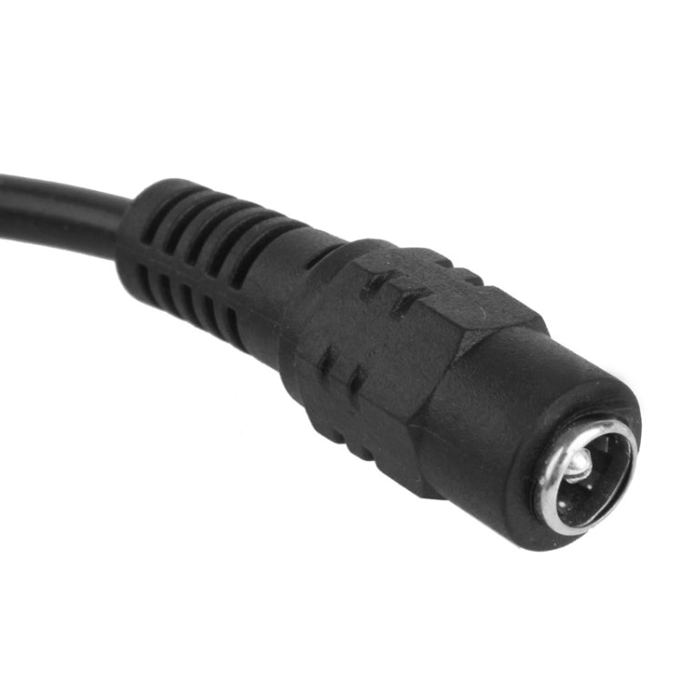5.5 x 2.1mm Female to 4x Male DC Power Cable Connector with Switch for LED Strip, Length: 30cm(Black)