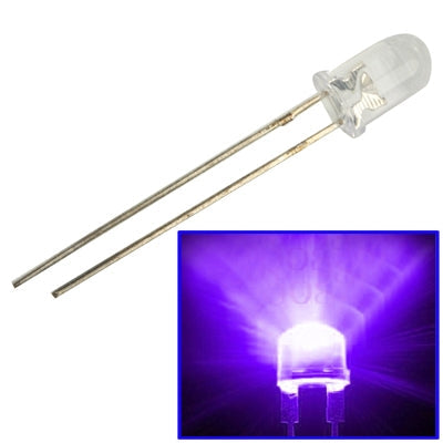 1000pcs 5mm Purple Light Water Clear LED Lamp (1000pcs in one packaging, the price is for 1000pcs)(Purple Light)