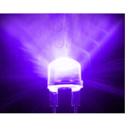1000pcs 5mm Purple Light Water Clear LED Lamp (1000pcs in one packaging, the price is for 1000pcs)(Purple Light)