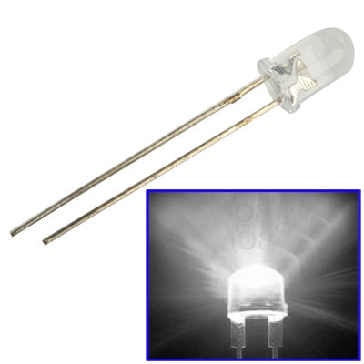 1000pcs 5mm White Light Water Clear LED Lamp (1000pcs in one packaging, the price is for 1000pcs)(White Light)