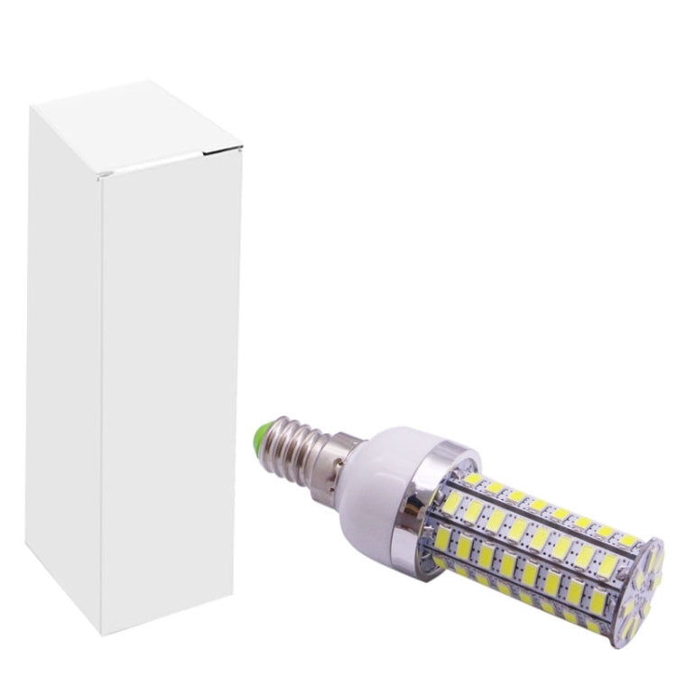 E14 6.0W 520LM Corn Light Bulb, 72 LED SMD 5730, White Light, AC 220V
