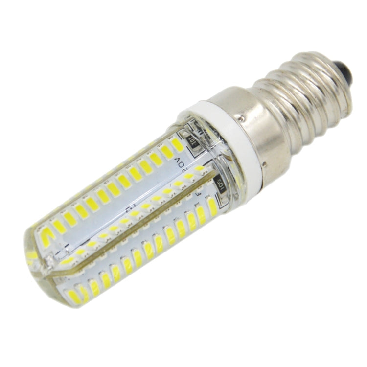 E14 5W 400LM 104 LED SMD 3014 Silicone Corn Light Bulb, AC 220V (White Light)