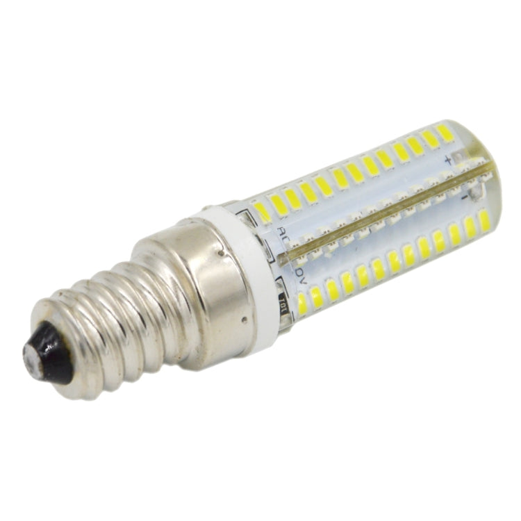 E14 5W 400LM 104 LED SMD 3014 Silicone Corn Light Bulb, AC 220V (White Light)