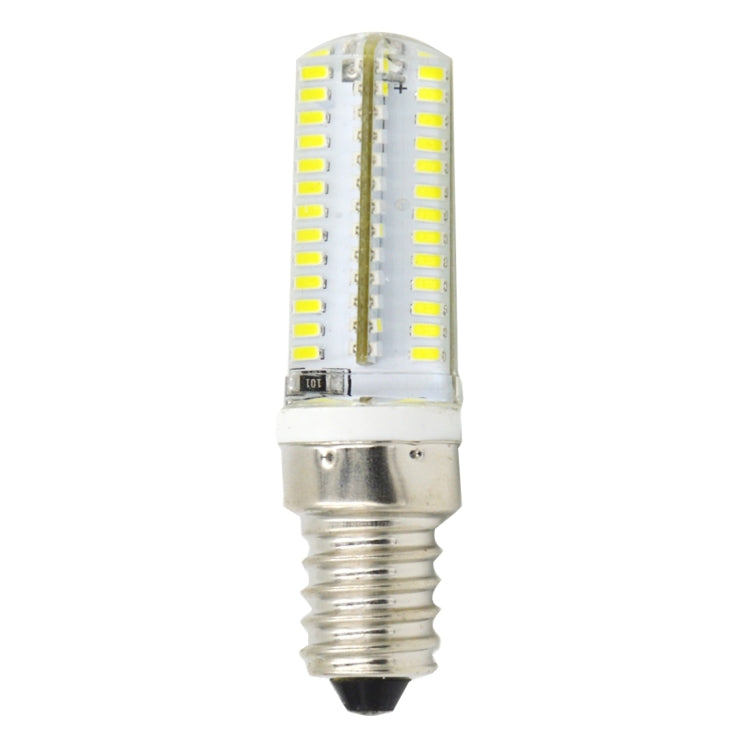 E14 5W 400LM 104 LED SMD 3014 Silicone Corn Light Bulb, AC 220V (White Light)