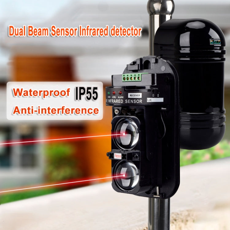 100m Alarm Dual Beam Photoelectric Infrared Detector ABT-100(Black)