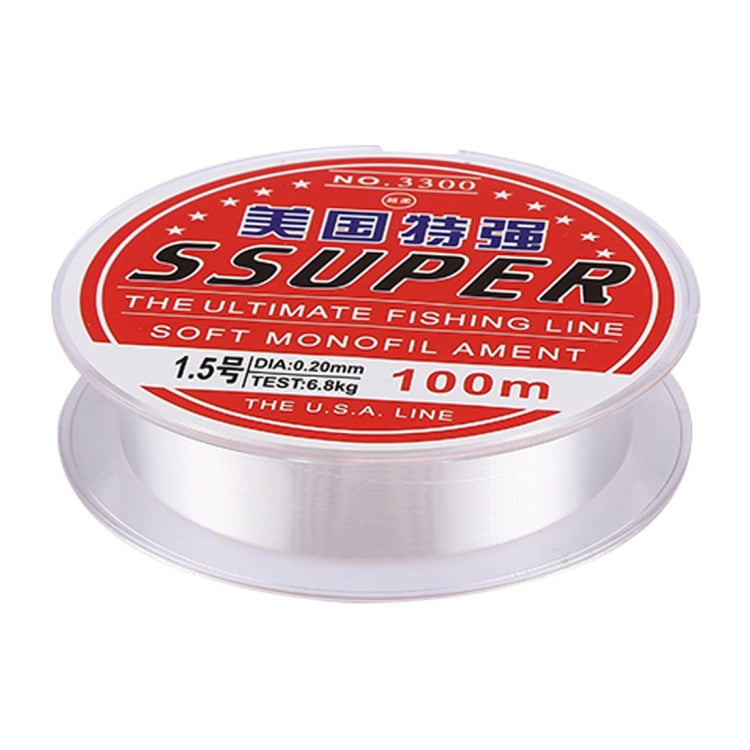 100m Extra Strong 3.5# 0.30mm 9.9kg Power USA Fishing Line(White)