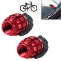 4 PCS Universal Bicycle Tire Valve Caps(Red)