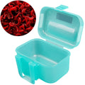 Plastic Live Earthworm Fishing Tackle Box Bug Shrimp Bait Box(Green)