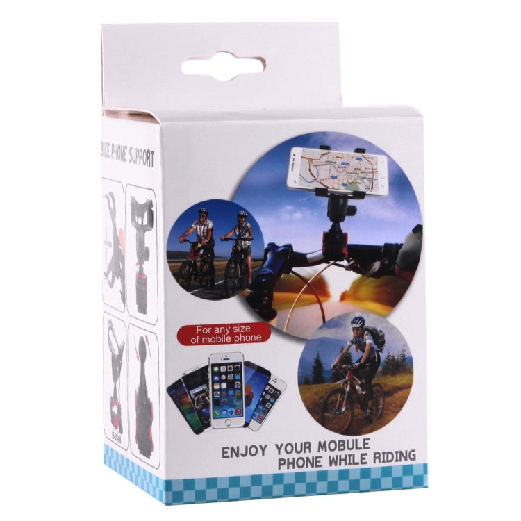 360 Degree Rotation Universal Mobile Phone Bicycle Clip Holder Cradle Stand, Clip Support Phone Width: up to 10cm(Black)