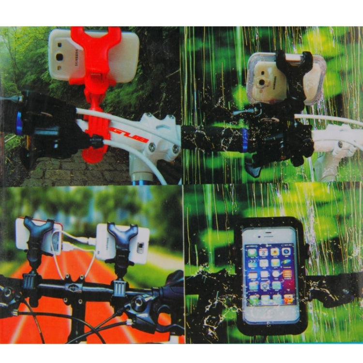 360 Degree Rotation Universal Mobile Phone Bicycle Clip Holder Cradle Stand, Clip Support Phone Width: up to 10cm(Black)