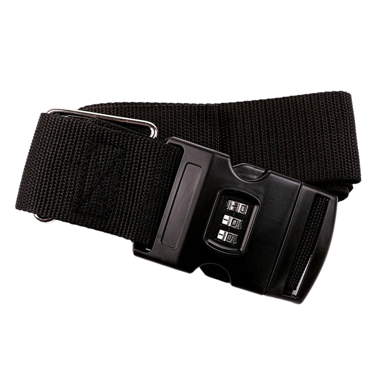 Luggage Strap Cross Belt Adjustable Packing Band Belt Strap with Password Lock for Luggage Travel Suitcase(Black)