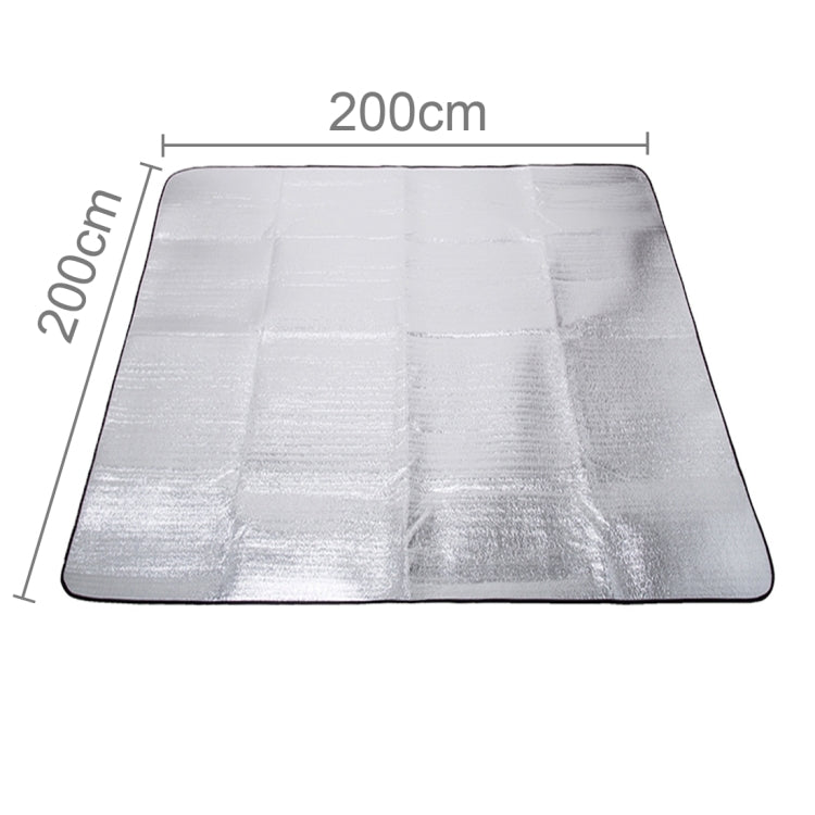 7mm Thickening of Double Aluminum Moisture Pad / Camping Sleeping Pad, Size: 200cm x 200cm(Blue)