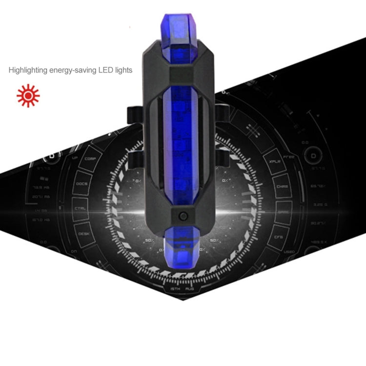AQY-093 Detachable USB Rechargeable LED Bike Taillight(Blue)