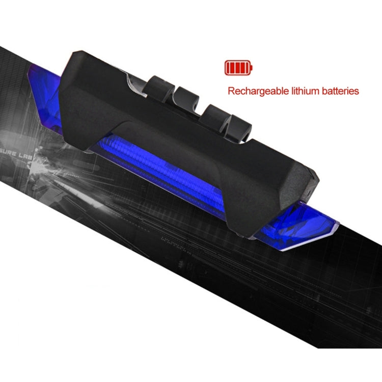 AQY-093 Detachable USB Rechargeable LED Bike Taillight(Blue)