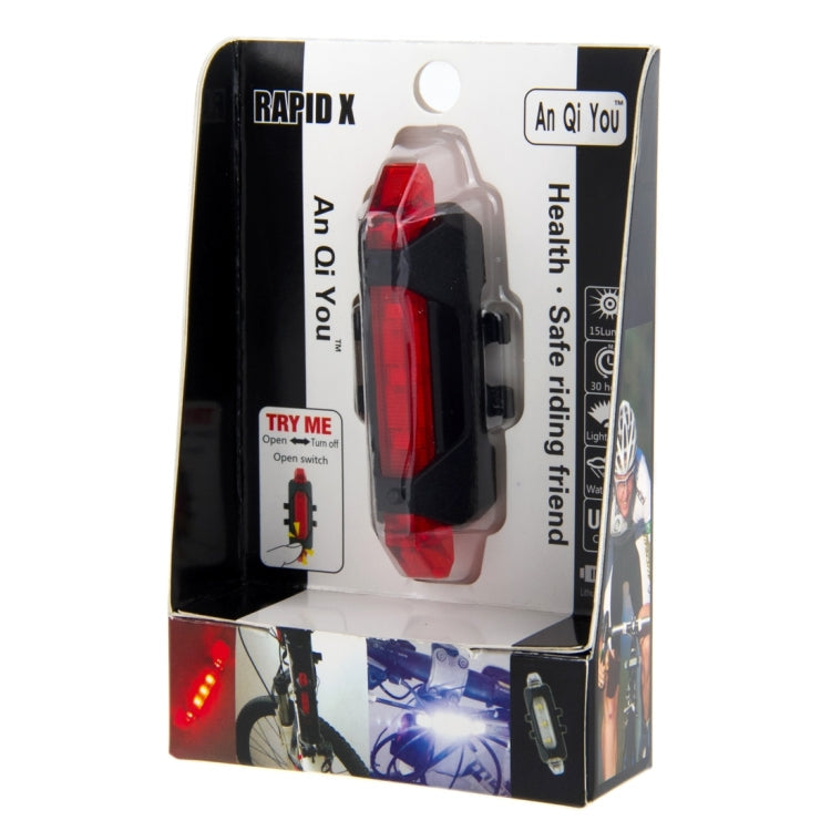 AQY-093 Detachable USB Rechargeable LED Bike Taillight(Red)