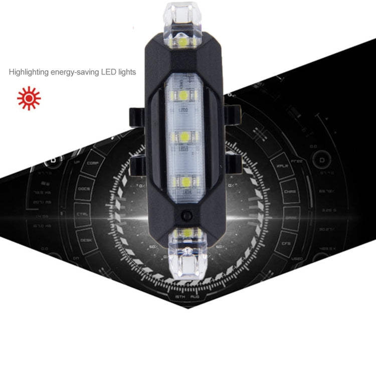 AQY-093 Detachable USB Rechargeable LED Bike Taillight(White)