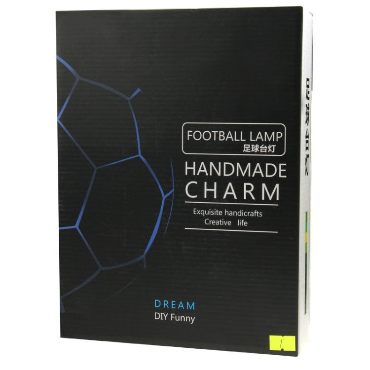 DIY Football Lamp, USB Handmade Charm Night Light / Desk Lamp Colorful Bedside Lamp(White)