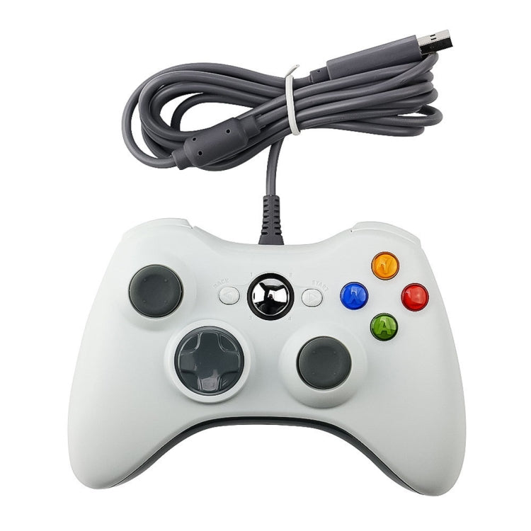 USB 2.0 Wired Controller Gamepad for XBOX360, Plug and Play, Cable Length: 2.5m(White)