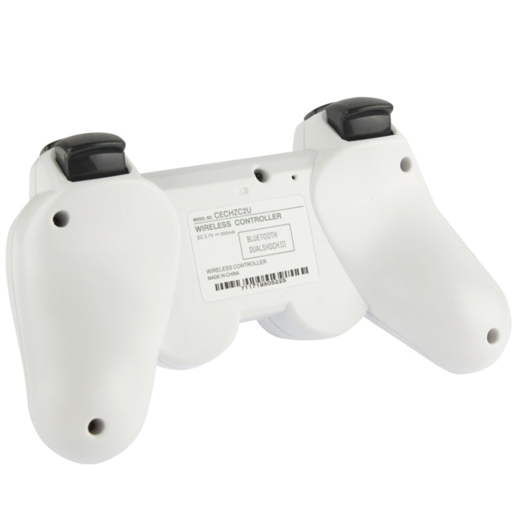 Double Shock III Wireless Controller, Manette Sans Fil Double Shock III for Sony PS3, Has Vibration Action(with logo)(White)