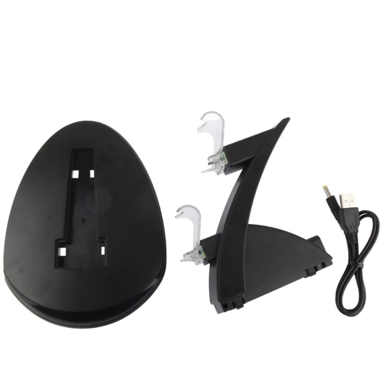 2 x USB Charging Dock Station Stand / Controller Charging Stand for PS4(Black)