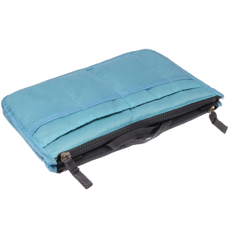 Thicken Portable Multi-function Double Zipper Cosmetic Bag, Storage Bag in Bag (Blue)